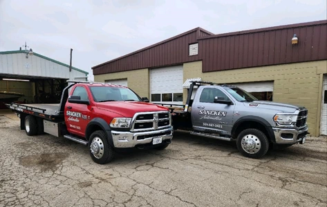 Trucks outside of Sancken Automotive